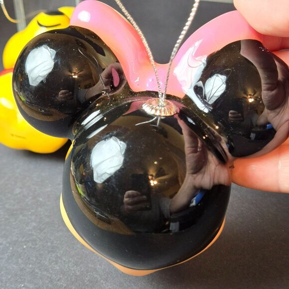 Disney Ornament Lot Minnie Mouse Winnie The Pooh Nemo Set Of 3 Plastic 3.5–4" - Picture 3 of 16